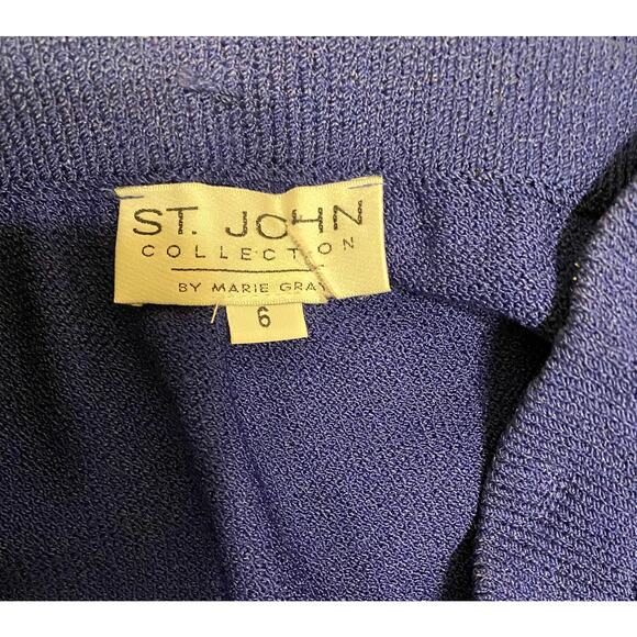 St. John Knits Navy Blue Skirt Sz 6 - Picture 3 of 3